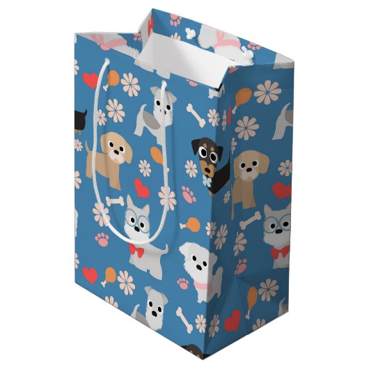Sac Cadeau Moyen Puppies adorables (Dos Angle)