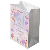 Sac Cadeau Moyen Purmaid chat sirène mignonne fille anniversaire (Dos Angle)