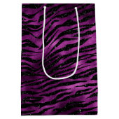 Sac Cadeau Moyen Purple Glitz Zebra Print (Dos)