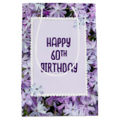 Sac Cadeau Moyen Purple Phlox Pour 60e Anniversaire (Devant)