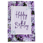 Sac Cadeau Moyen Purple Phlox Pour Anniversaire (Devant)