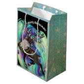 Sac Cadeau Moyen Quand Reindeer vole (Dos Angle)