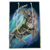 Sac Cadeau Moyen Quand Reindeer vole (Devant)
