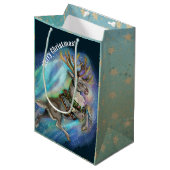 Sac Cadeau Moyen Quand Reindeer vole (Devant Angle)