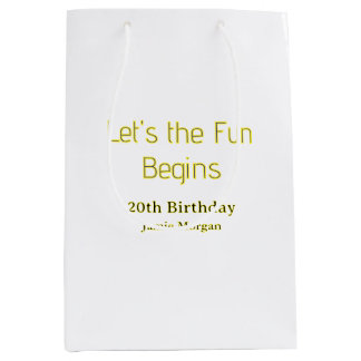 Sac Cadeau Moyen que le plaisir commence édition jaune bleu 20e ann