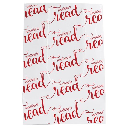 Sac Cadeau Moyen Quelque chose à lire 4 Thème présent (Dos)