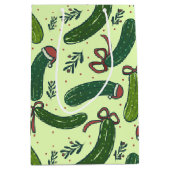 Sac Cadeau Moyen Quirky Festive Pickles de Noël Motif (Devant)