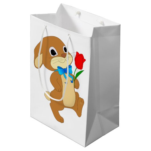 SAC CADEAU MOYEN RABBIT EN AMOUR (Devant Angle)