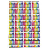 Sac Cadeau Moyen Rainbow Crayons Artist Art Class Anniversaire (Dos)