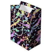 Sac Cadeau Moyen rainbow ink splash extreme : (Devant Angle)