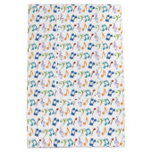 Sac Cadeau Moyen Rainbow Music Notes (en blanc) (Dos)