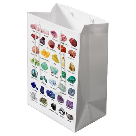 Sac Cadeau Moyen Rainbow Rocks Crystal Collection Gems Cadeau (Dos Angle)