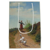 Sac Cadeau Moyen Ramener le troupeau d'oies (par Paul Peel) (Dos)