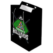 Sac Cadeau Moyen Rangement pour queue de billard personnalisé NOM S (Dos Angle)