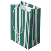 Sac Cadeau Moyen Rayé Vert  (Dos Angle)