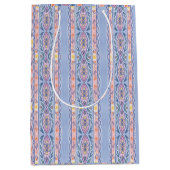 Sac Cadeau Moyen Rayure florale de printemps (Devant)