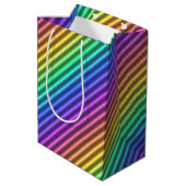 Sac Cadeau Moyen rayure nostalgique d'arcade :  (Dos Angle)