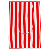 Sac Cadeau Moyen Rayure rouge et blanche (Dos)
