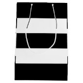 Sac Cadeau Moyen Rayures blanches noires (Dos)