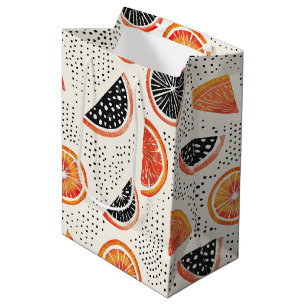 Sac Cadeau Moyen Rayures de tranche de citron bold (1)