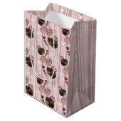 Sac Cadeau Moyen Rayures de truffe (Dos Angle)