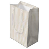 Sac Cadeau Moyen Rayures Simples - Lin Souple (Dos Angle)