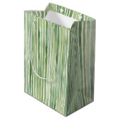 Sac Cadeau Moyen Rayures Vertes (Dos Angle)
