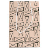 Sac Cadeau Moyen Rectangle géométrique X (Devant)