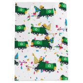 Sac Cadeau Moyen Recyclage Motif de la fête des camions à ordures (Dos)