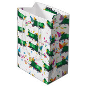 Sac Cadeau Moyen Recyclage Motif de la fête des camions à ordures (Dos Angle)