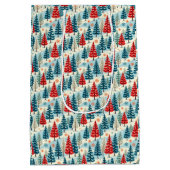 Sac Cadeau Moyen Red and Green Christmas Trees (Dos)