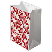 Sac Cadeau Moyen Red  Bow Heart Seamless Pattern Cute  (Devant Angle)