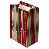 Sac Cadeau Moyen Red Christmas Fa La La Motif#27 ID1009 (Dos Angle)