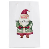 Sac Cadeau Moyen Red Green Noël Père Noël (Devant)