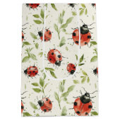 Sac Cadeau Moyen Red Ladybugs Birthday (Dos)