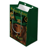 Sac Cadeau Moyen Red Long Haired Dachshund (Devant Angle)