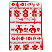 Sac Cadeau Moyen Red Nordic Rodeo Cowboy Christmas (Devant)