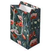 Sac Cadeau Moyen Red Poppy Meadow (Devant Angle)