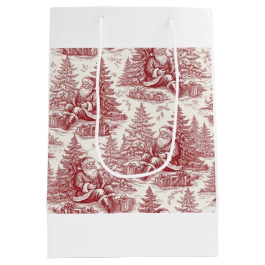 Sac Cadeau Moyen Red Toile (Dos)