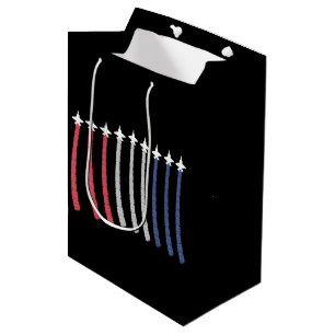 Sac Cadeau Moyen Red White Blue Air Force Flyover Patriotique