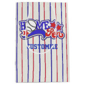 Sac Cadeau Moyen Red White & Blue Home Run Baseball Stried (Devant)