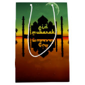 Sac Cadeau Moyen Réflexion de nuit d'Eid Mubarak (Devant)