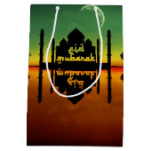 Sac Cadeau Moyen Réflexion de nuit d'Eid Mubarak (Dos)
