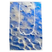 Sac Cadeau Moyen Réflexions bleu ciel et océan (Dos)