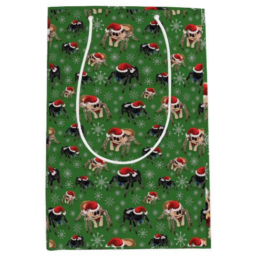 Sac Cadeau Moyen Regal Jumping Spider Phiddipus Regius Holiday Moss (Devant)