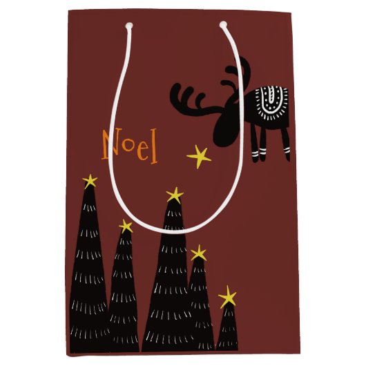 Sac Cadeau Moyen Reindeer found the star (Devant)