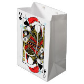 Sac Cadeau Moyen Reine de Joyeux Noël des pelles - ajoutez vos (Devant Angle)