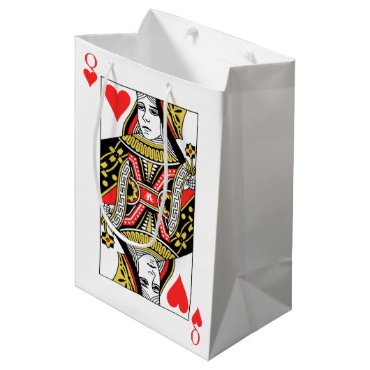 Sac Cadeau Moyen Reine des coeurs (Devant Angle)