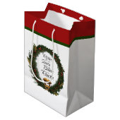 Sac Cadeau Moyen Réjouissez-vous et croyez la nativité (Devant Angle)