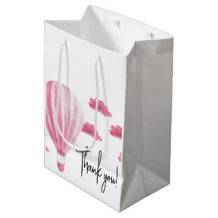 Sac Cadeau Moyen Remerciement pour une baby shower montgolfière à a